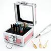 Nail Art High-End 25-Hole Grinding Head Organizer with Portable Aluminum Box