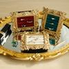 Винтажная золотая подставка для колец, замшевый лоток для серег в стиле барокко, свадебные и подарочные подарки на день рождения, бархатный органайзер для помолвочного реквизита