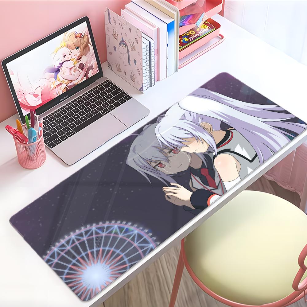Emotional Sweet Anime PPlastic MMemories Mouse Pad Large Thick Desk Pad Stitched Edges Gaming Mouse Mat For Pc