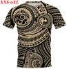 Футболка размера XXS-6XL Plus Size для мужчин, повседневные футболки с круглым вырезом, футболка в полинезийском стиле с 3D-принтом, мужская футболка, одежда