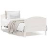VidaXL Bed Frame with Headboard White 90x200cm Solid Pine Wood 842567