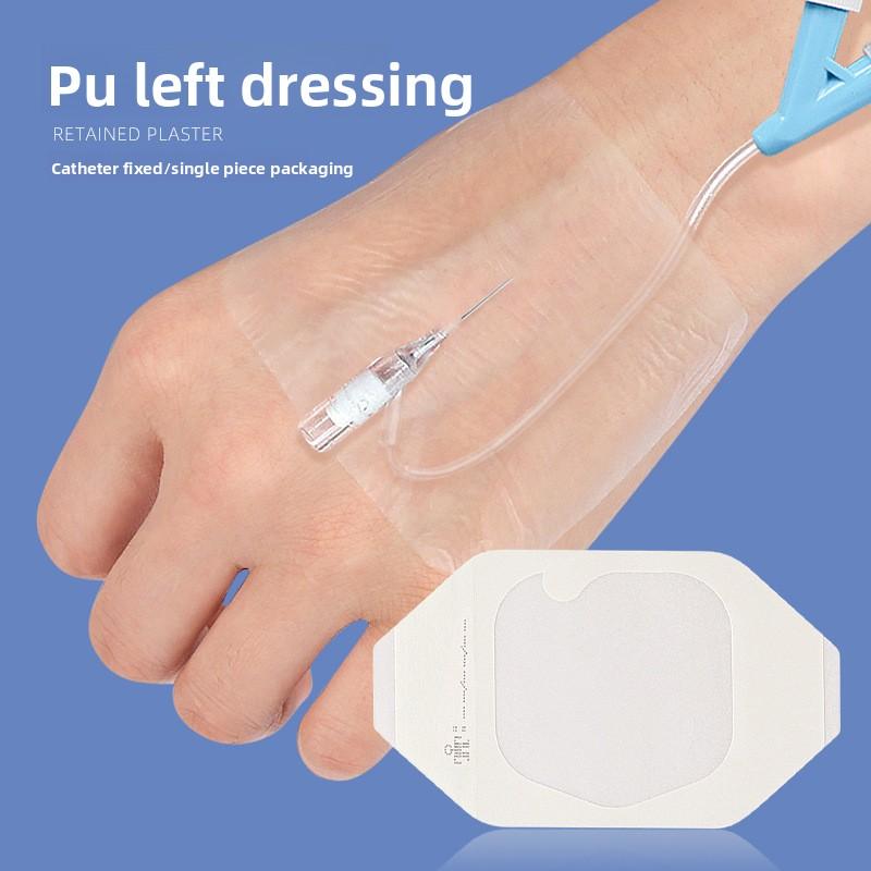PU Transparent Waterproof Dressing Sticker 6 * 7CM Code Adjustment Visual Invisible Fit Fixed Indwelling Dressing