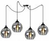 Elegant Chrome Spider Pendant Lamp with Glass Shade