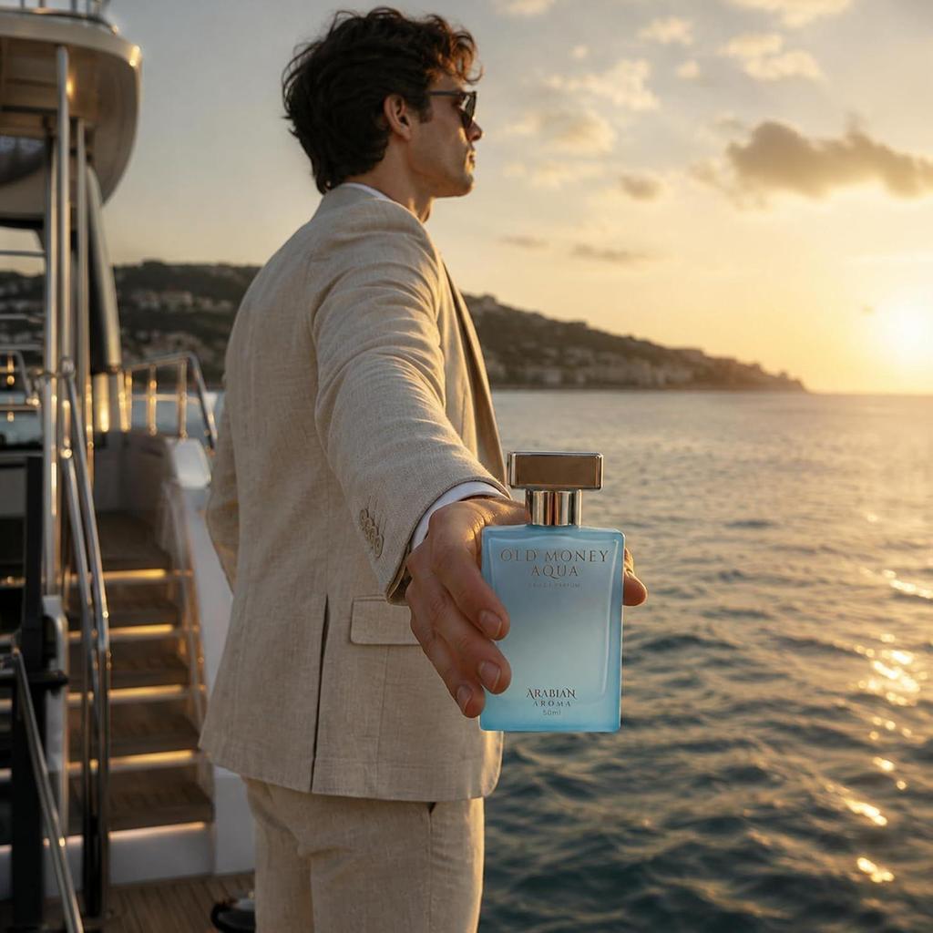 Old Money Aqua Eau de Parfum for Men – 50ml | Fresh Aquatic & Citrus Fragrance |