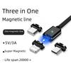 Магнитный беспроводной кабель для зарядки 3-в-1 для двух устройств