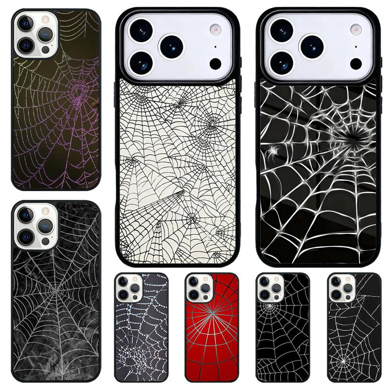 Spider Web Head Mask Shockproof Phone Case for iPhone 17 Air 16e 15 11 12 14 13 Pro Max Cover Coque