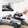 1:32 Pickup Charger Police Car Model Toy Doors Opened Sound Light Pull Back Models Shock Absorption Toys Boy Gift Ornaments