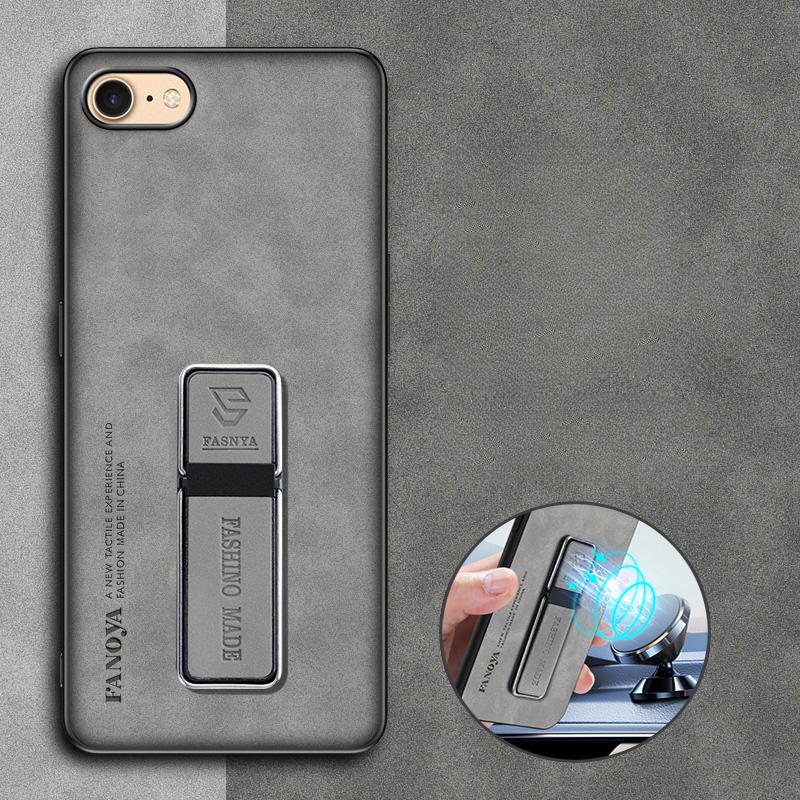 Для iPhone 16E 16e Luxury Skinsheep Kickstand Жесткий чехол для iPhone 16E SE4 2025 Ударопрочный мягкий край Магнитный держатель Чехол для телефона