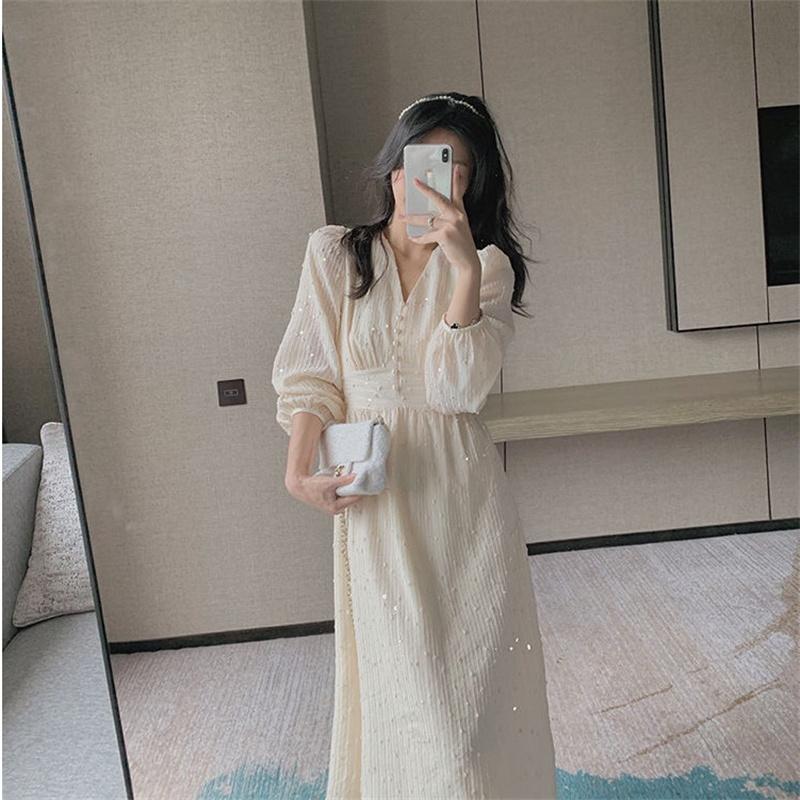 Elegant Bodycon Women's Dress for Women 2022 Summer Long Sleeve Chiffon Maxi Boho Dresses Woman Robe Femme Ladies Vestidos Mujer