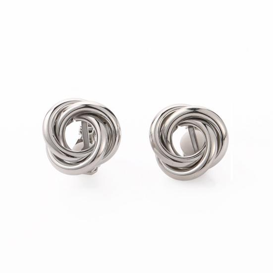 1 пара женских сережек-гвоздиков из полой металлической проволоки запутанной формы с гальваническим покрытием антиаллергенные легкие украшения для ушей ювелирные изделия для вечеринок, выпускного вечера и поездок на работу