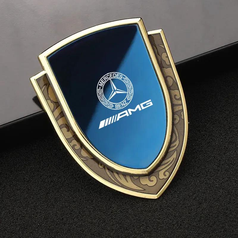 CEJ1 2025 Hot For Benz Metal Alloy Car Decals Badge Stickers Side Window Emblem Accessories for Mercedes Benz AMG GLC W203 W206 W220