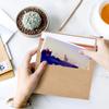 20pcs Sealing Pe Kraft Envelopes Blank Greeting Card  For Wedding Party Invitation