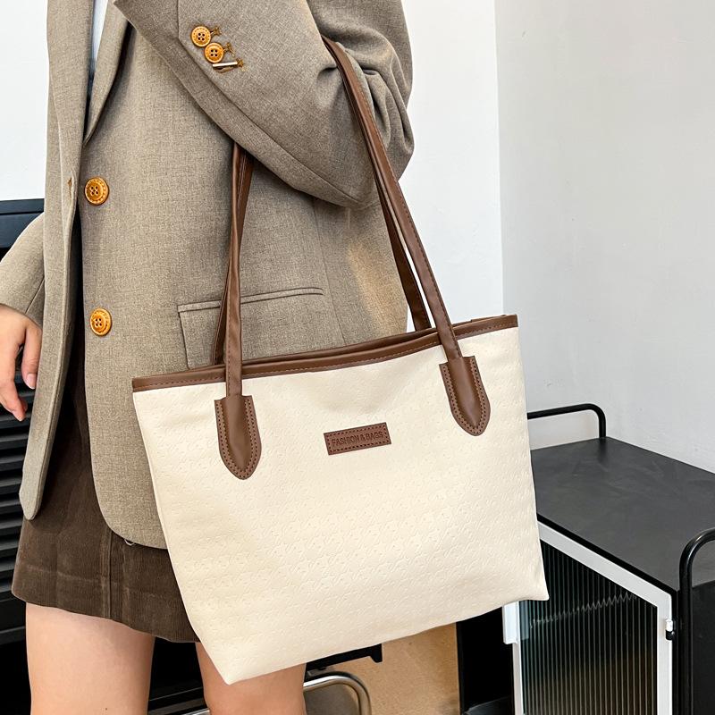 Сумка для студенток колледжа, вместительная, женская, 2024, новая, повседневная, сумка через плечо, нишевый дизайн, классная сумка-тоут для поездок на работу