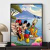 Disney Алмазная мозаика Микки Минни и Плуто Иллюстрация путешествия в Неаполь Настенное украшение Полная выкладка алмазами Вышивка крестом Сделай сам Подарок, Украшение для дома