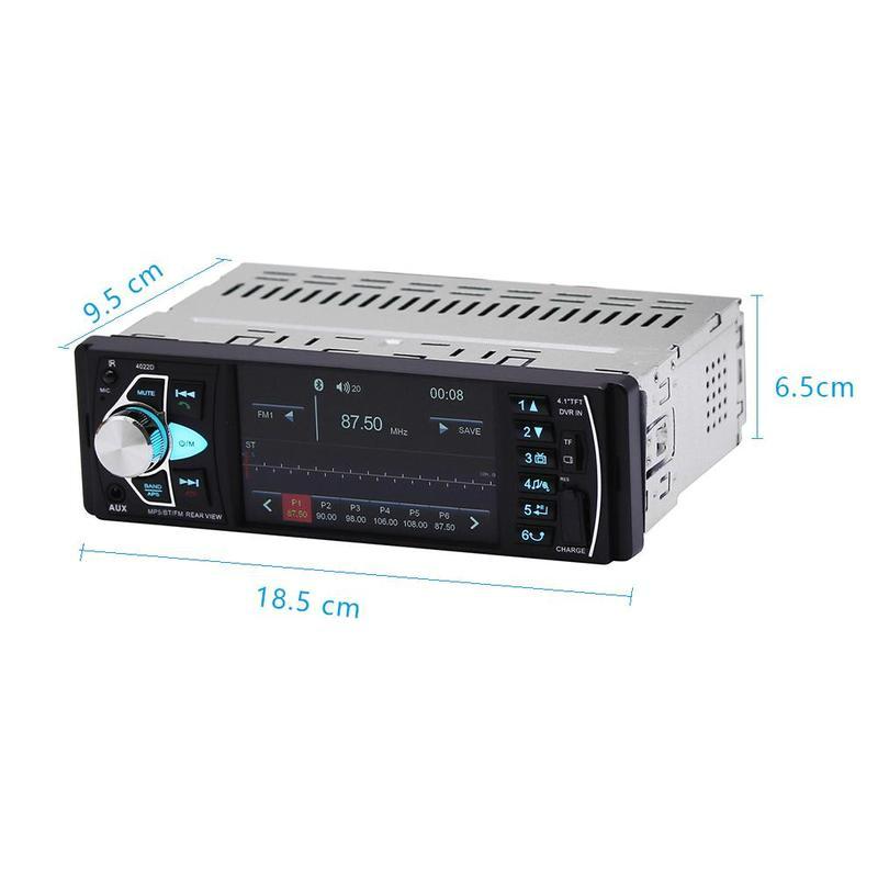 4.1'' Автомагнитола 1Din Аудио Стерео FM Bluetooth Пульт ДУ на руле Автопроигрыватель