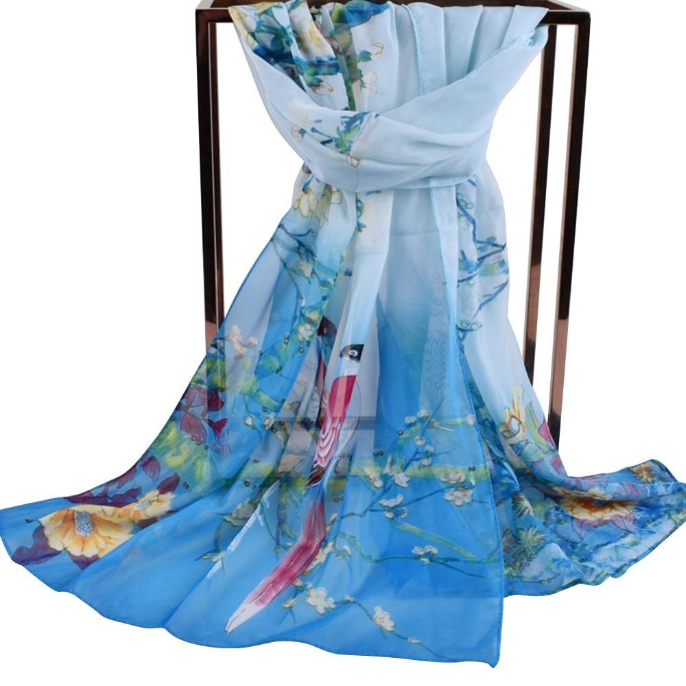 Breathable Long Chiffon Scarf Big Size Muslim Headband High Quality Beach Scarves Women