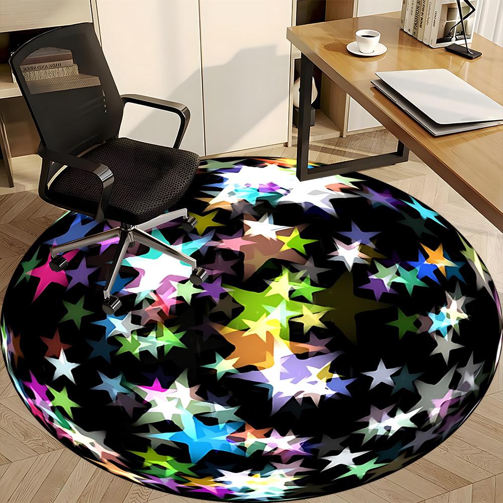 1pc Star Sphere Chair Carpet for Office Machine Washable Rug for Office, Good Gift for Family or Friends yy251225224
