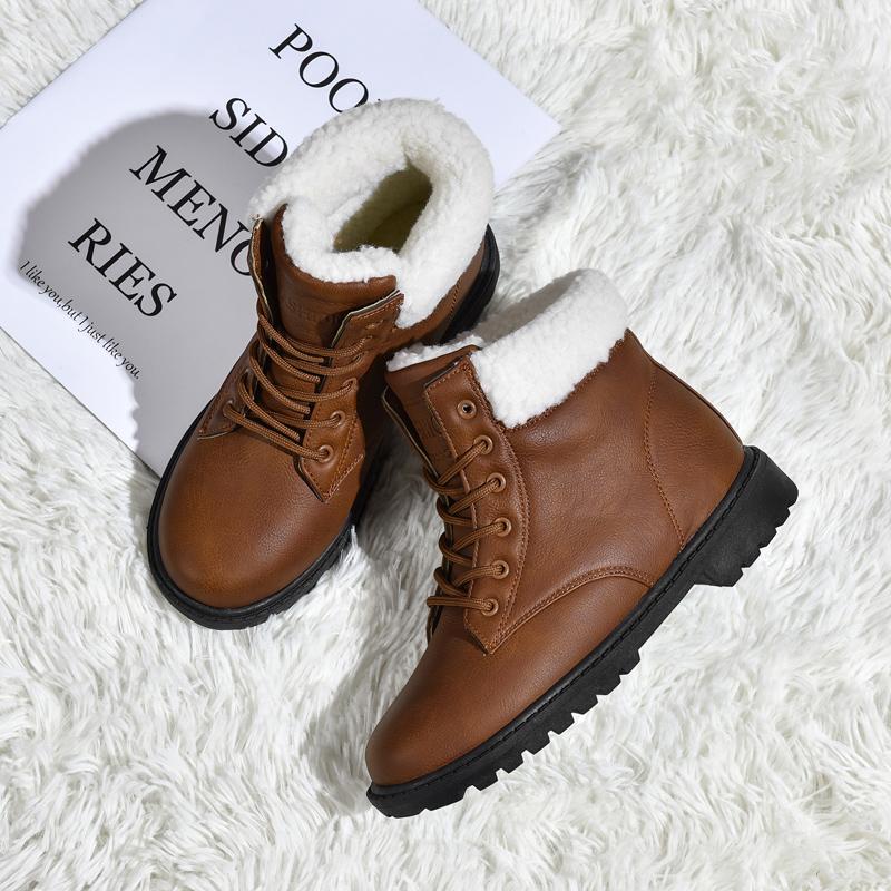 Женские зимние зимние ботинки из кожи и бархата с подогревом 35-42