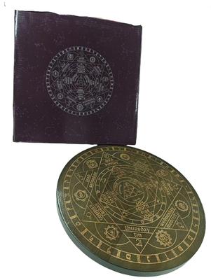 Деревянная маятниковая доска Цветок Жизни Доска для лозоходства и гадания Кристальная сетка для алтаря Ведьмы Язычника Исцеления Медитации