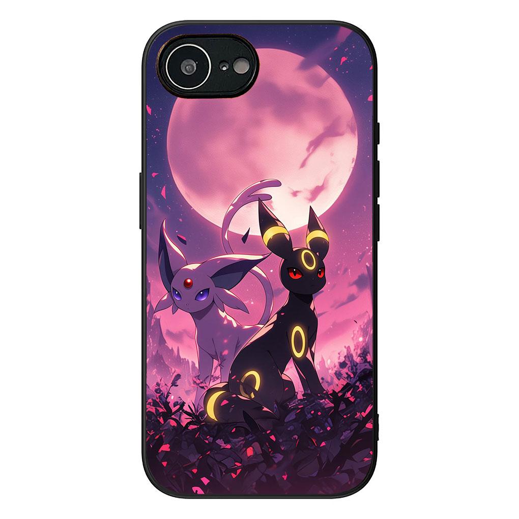 Soft Phone Cover for Apple iPhone 17 16 14 15 Pro Max Plus 15+ 16E XR ProMax Air Case Espeon P-Pikachus Umbreon P-Pokemons