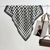 Luxury Black White Polka Dot Square Scarf Elegant Style Thin Silky Neck Scarf Casual Decorative Hairband For Women