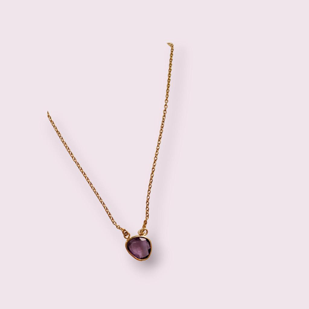 Natural Purple Amethyst Handmade Necklace 925 Sterling Silver Jewelry Gift Her