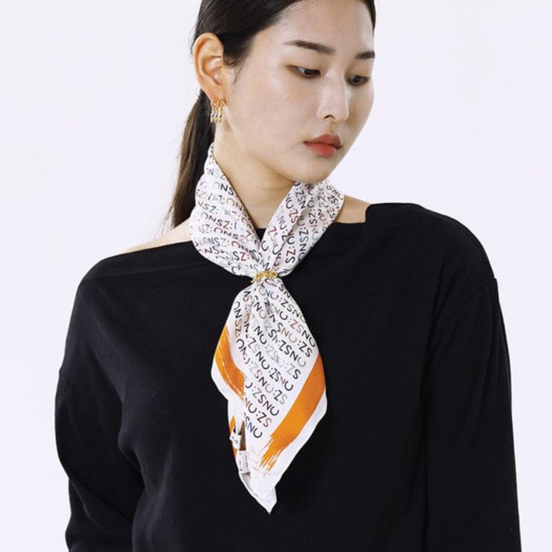 ONSZ logo design silk scarf
