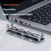 Маленькая 4-портовая USB-станция для зарядки с прочной акриловой подставкой Гладкая USB-база питания Акриловая текстура для телефонов и планшетов