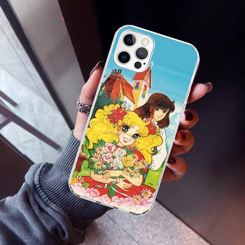 Candy 90s Anime Phone Case For iPhone 17 Air 11 13 Mini 14 15 Plus 16 12 Pro Max 16E SE 7 8 Pattern Soft TPU Back Cover 17 Air
