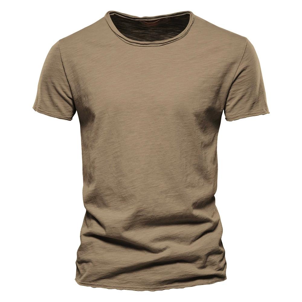 Summer Solid Color Short-sleeved Men's Slim Korean Fashion Casual Men's T-shirt