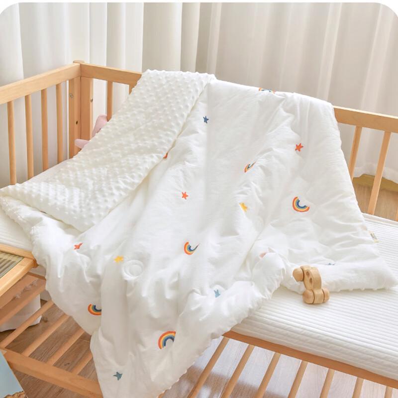 Mling Baby Soothing Plush Dot Quilt