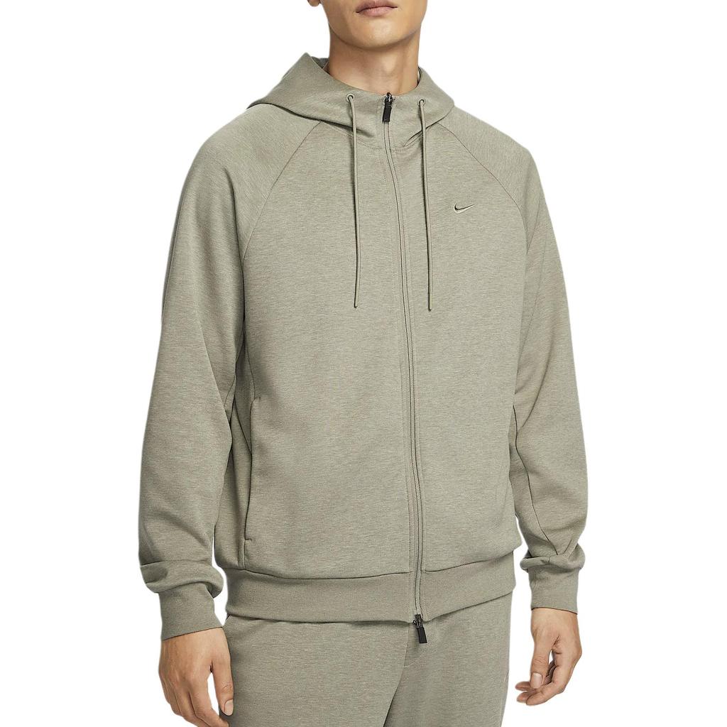 Nike Однотонный кардиган на молнии с капюшоном, куртка с длинными рукавами, сшитый винтажный свитшот, мужские куртки, светло-армейский-зеленый FZ0968320