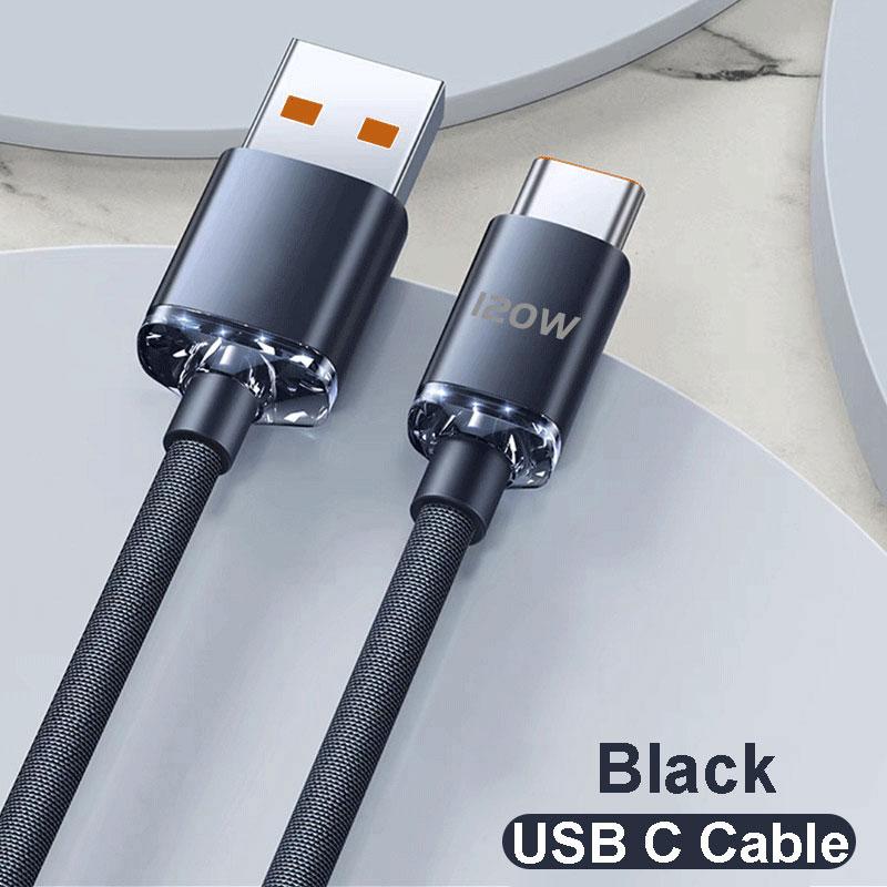 НОВЫЙ кабель USBA на Type C на USBC 120 Вт для серии iPhone 15 16 17 PD Быстрая зарядка USB C Кабель для передачи данных для Xiaomi OPPO Samsung
