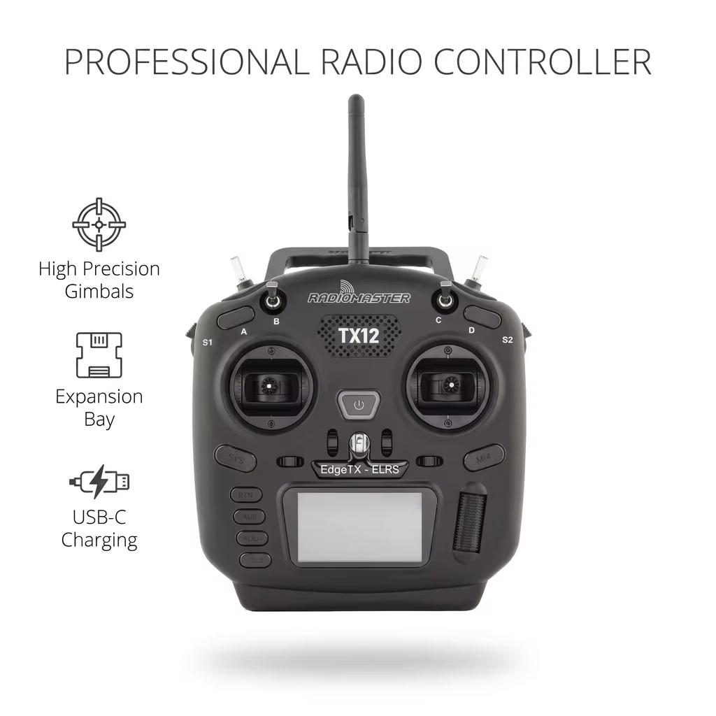 Премиальный RadioMaster TX12 Mark II 2.4GHz ExpressLRS Холловские стики Передатчик OpenTX для симулятора мультикоптера