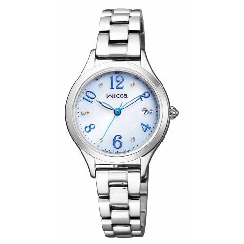 Citizen Watch Wiccan Solar Tech Radio Watch Happy Diary Simple Adjust KS1-210-91 Women's Silver