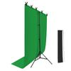 Hemmotop Chroma Key Green Screen Background Stand Ширина 150 см x Высота 200 см Zoom Photography Background Тканевая стойка для удаленного фона Green Screen