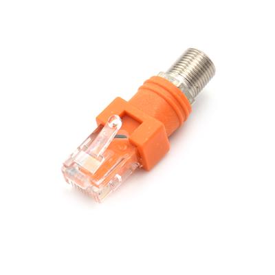 F Женский к RJ45 Мужской коаксиальный адаптер для коаксиального ствола RJ45 к RF-разъему
