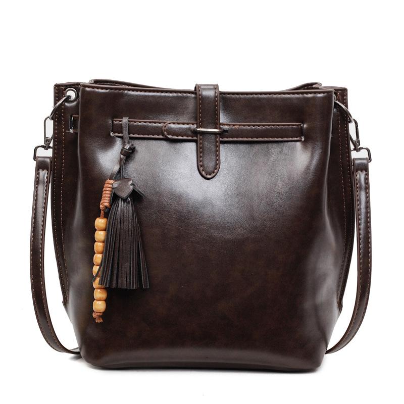 Женская сумка кроссбоди на одно плечо большой вместимости, ретро, повседневная и универсальная сумка-тоут для通勤