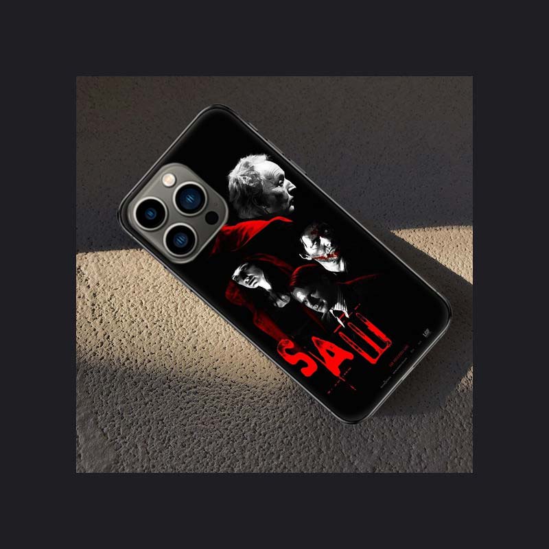 Saw Jigsaw Killer Hhorror Phone Case For Apple Iphone 16 15 Plus Soft 13 12 Mini Cover 11 14 Pro Max Capa X XS XR 8 7 Shell Coqu