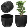KADAX Flowerpot Flowerpot Cover 12.5cm Round Plastic Flowerpot Black