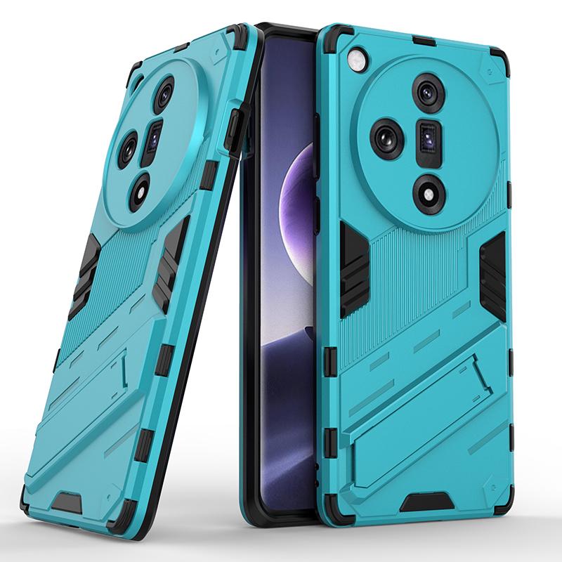 For Oppo Find X7 X6 X5 Pro Lite Ultra Punk Armor Shockproof Bumper Rugged Rubberized PC Fitted Kickstand Case Stand Holder Cover Shell