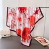 Temperament Literary Simulation Silk Printing Large Square Scarf Silk Scarf Shawl Headscarf Beach Scarf Neck Protection Scarf Women