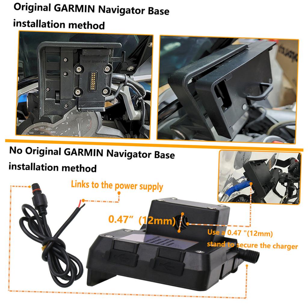 Замена навигационного кронштейна для мобильного телефона с беспроводным зарядным устройством для BMW R1200GS, Honda CRF1000L Africa
