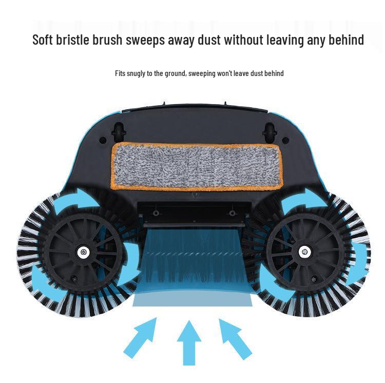 Подметальная машина толкательного типа и комбинированный пылесос для влажной уборки: Веник, совок и мягкая швабра «все в одном»