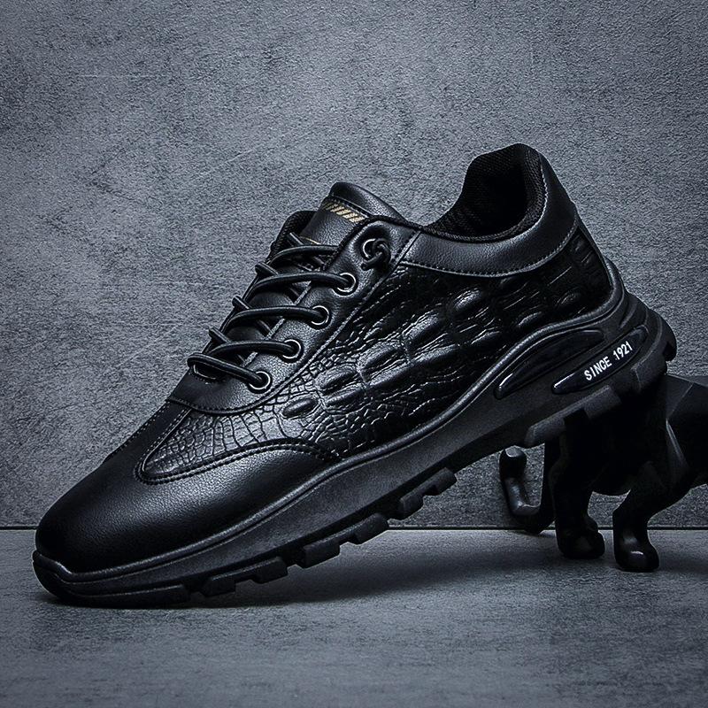 Имитация крокодиловой кожи повседневная мужская обувь на платформе модные новые мужские кроссовки дизайнерские роскошные ретро-лоферы для прогулок походов