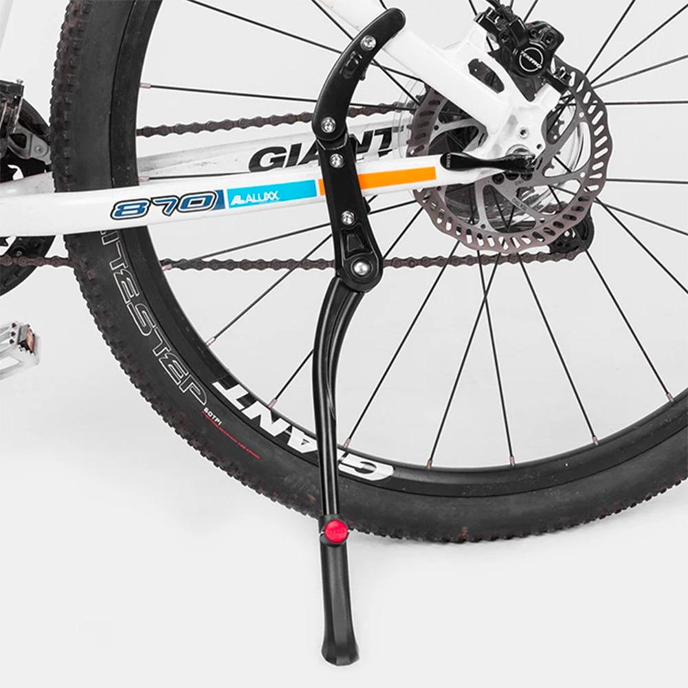 Telescopic bicycle stand, height-adjustable, aluminum, black