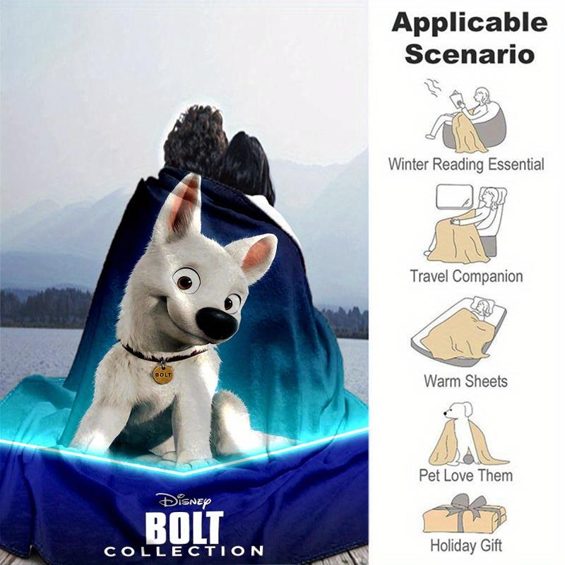 1pc, Bolt Collection Disney's Bolt Soft & Cozy Throw Blanket for Home Decor, Couch Cover, Outdoor Use, Travel