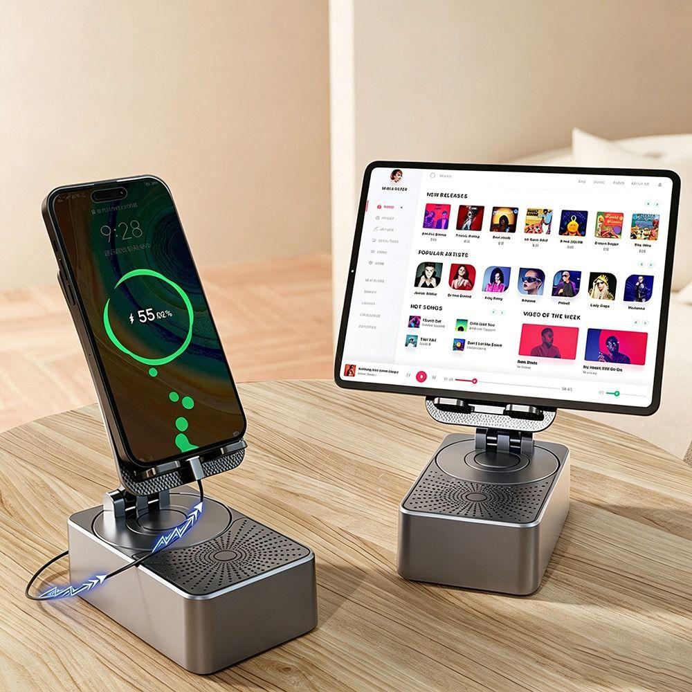 Portable Smart Rotating Phone Stand Adjustable Phone Stand New Lazy Stand Dual Speaker Rack