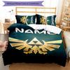 3pcs Custom Name The Legend of Zelda Breath of the Wild Bedding Set Duvet Cover Closure Includes 1 Duvet Cover & 2 Pillowcases for All Seasons Bedroom