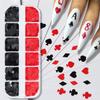 12 Grids 3D Playing Cards Nail Sequins Charms Heart Alphabet Plum Poker Flakes Decoration For Nails Supplies Accessories